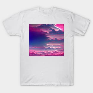 Aesthetic Vaporwave Clouds T-Shirt